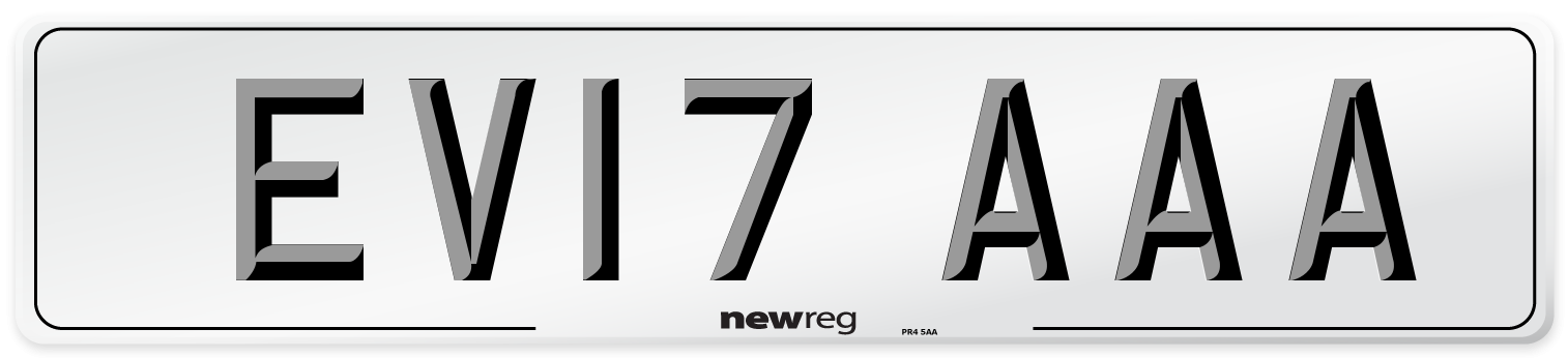 EV17 AAA Number Plate from New Reg